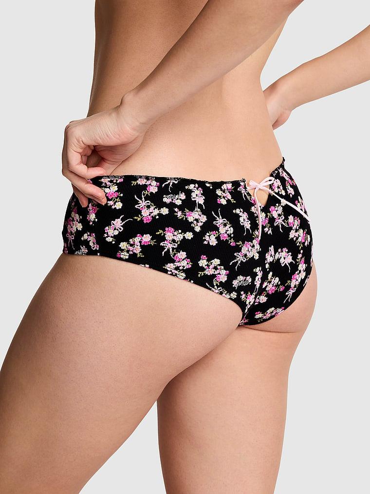 Pink Pamuklu Arkadan Baglamali Cheeky Kulot arka görünümü