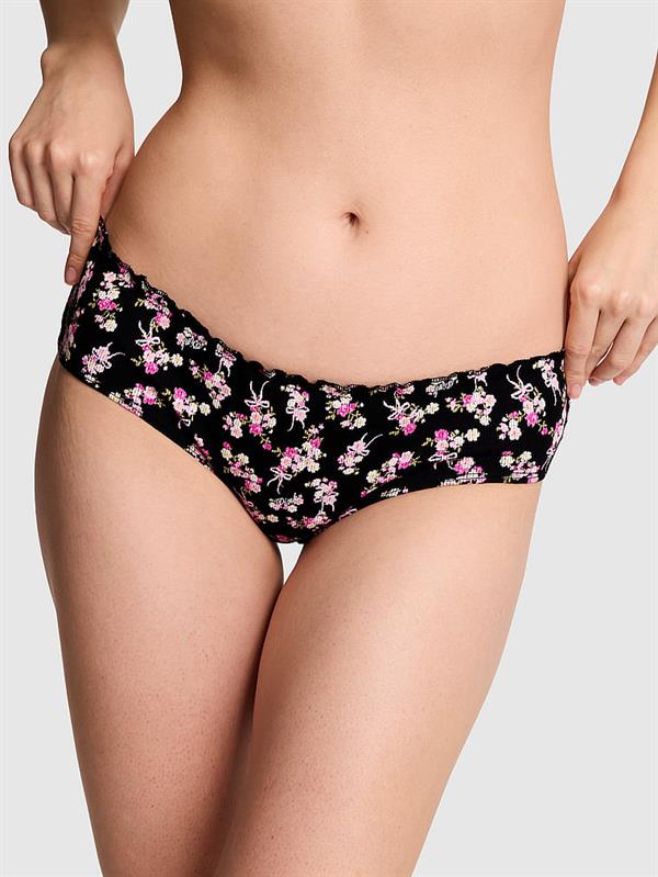 Pink Pamuklu Arkadan Baglamali Cheeky Kulot