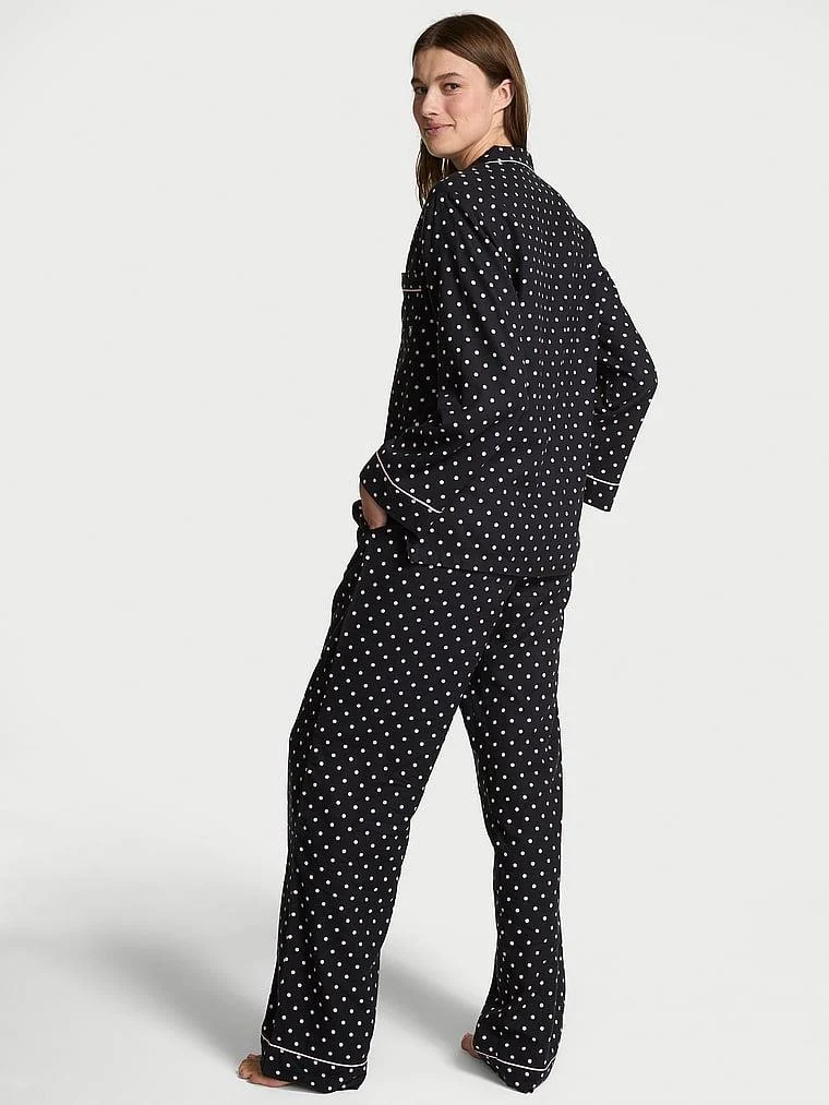 Flannel Uzun Pijama Takimi arka görünüm