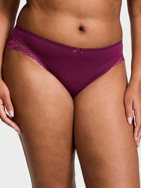 Esnek Pamuklu Dantel Kenarli Bikini Kulot