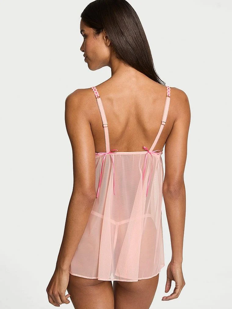 Islemeli Babydoll Takimi arka görünüm