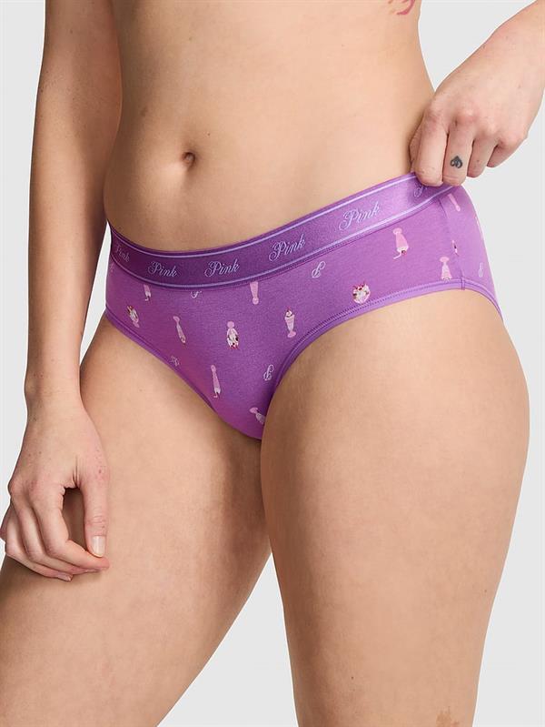Pink Logolu Pamuklu Hiphugger Kulot ön görünüm