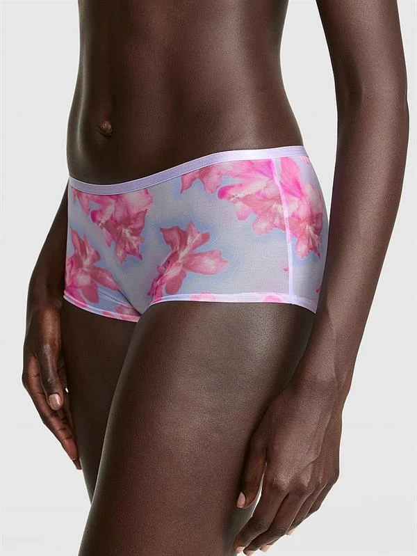 Pink Transparan Boyshort Kulot ön görünüm