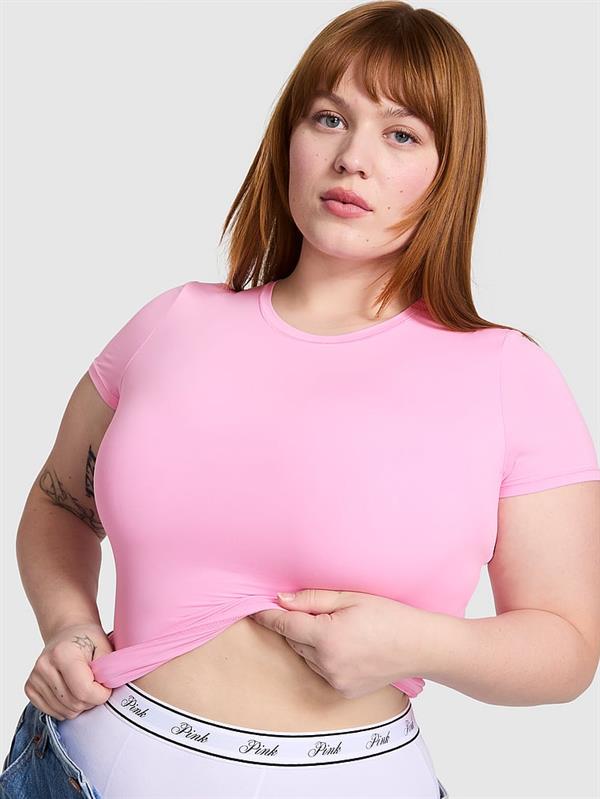Pink Base Esnek Kısa Kollu Tisort