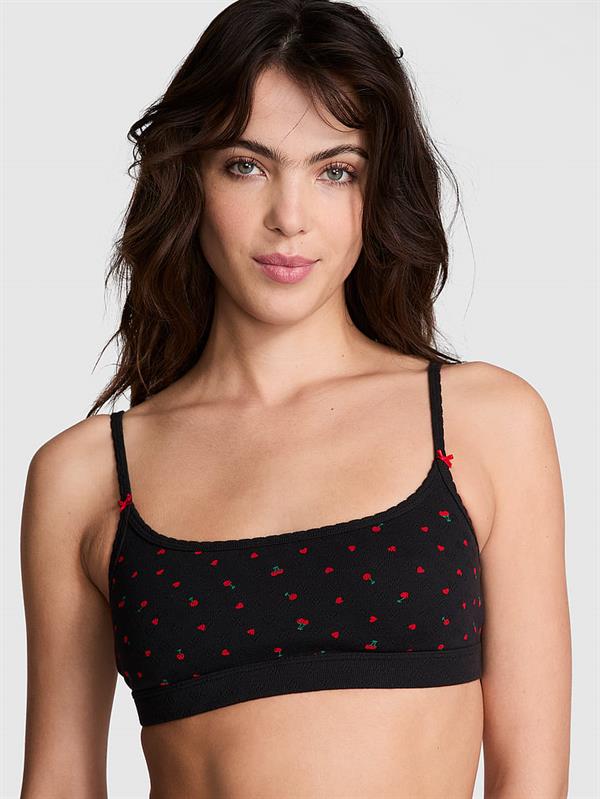 Pink Pamuklu Scoop Bralet