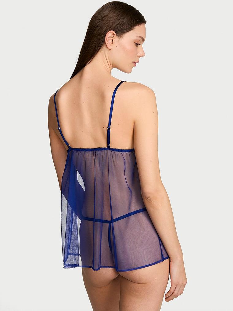 Dantelli Ucgen Babydoll Takimi arka görünümü