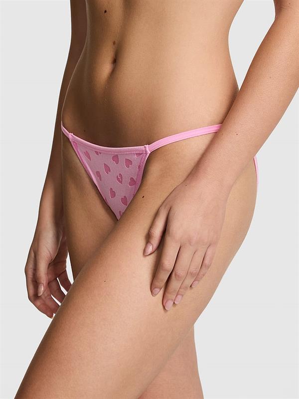 Pink Pamuklu String Bikini Kulotu