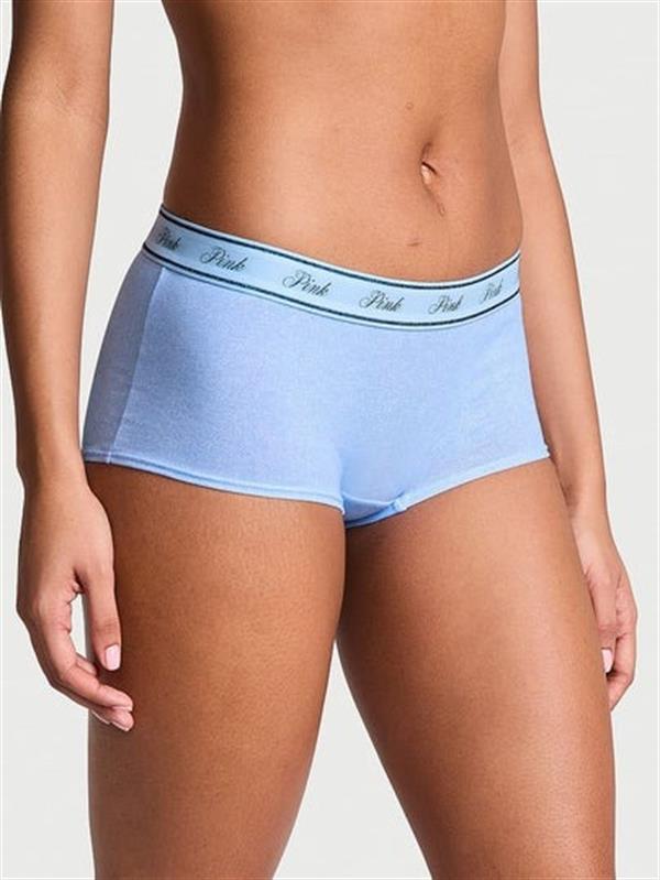 Pink Logolu Pamuklu Boyshort Kulot ön görünüm