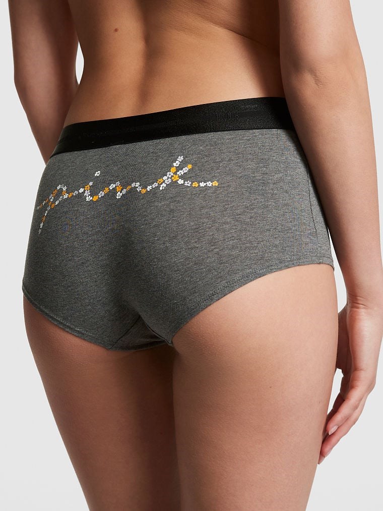 Victorias S Secret Pink Logolu Boyshort Kulot arka görünümü