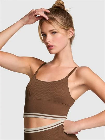 Pink Seamless Longline Sporcu Sütyeni