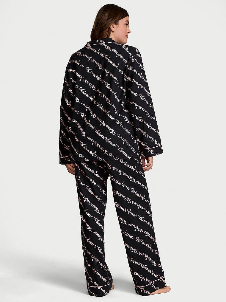 Flannel Uzun Pijama Takimi arka görünümü