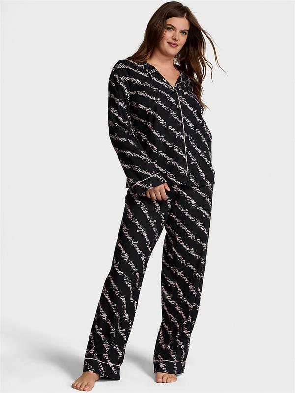 Flannel Uzun Pijama Takimi