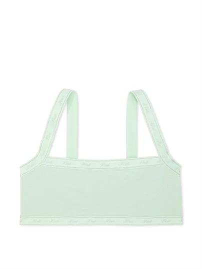 Pink Işıltılı Logolu Duz Yaka Bralet