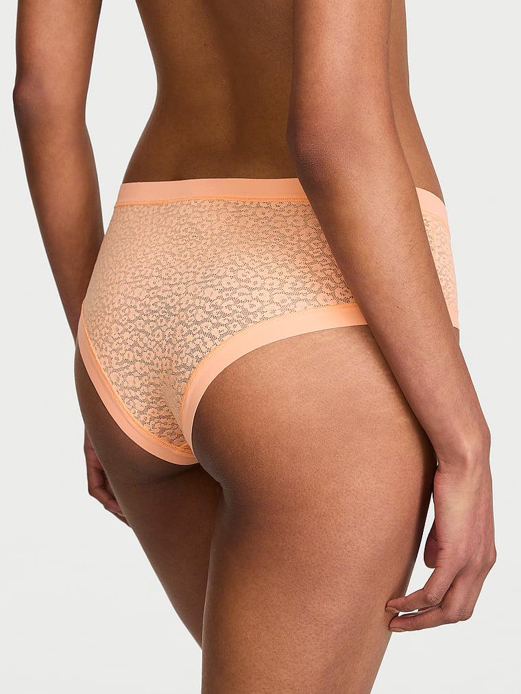 Lazer Kesim Leoparli Dantelli Cheeky Kulot arka görünümü
