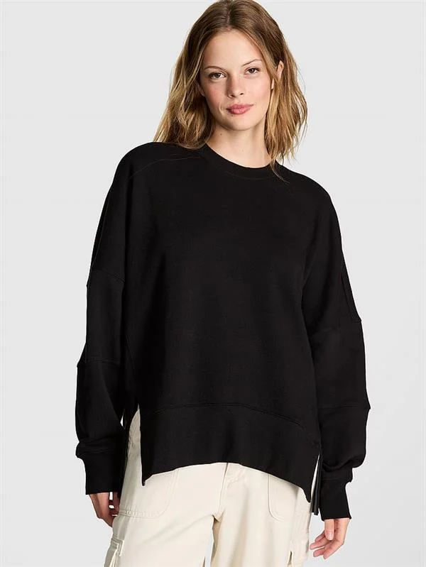 Pink Ivy Yirtmacli Oversize Sweatshirt ön görünüm