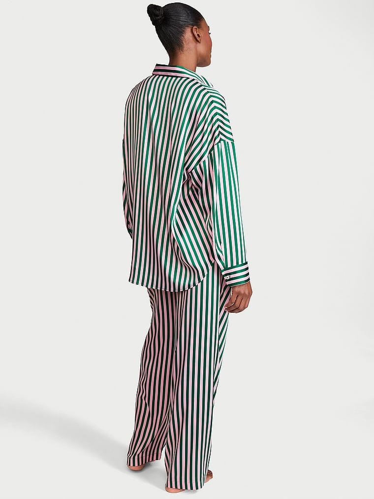 Signature Saten Oversize Pijama Takimi arka görünümü