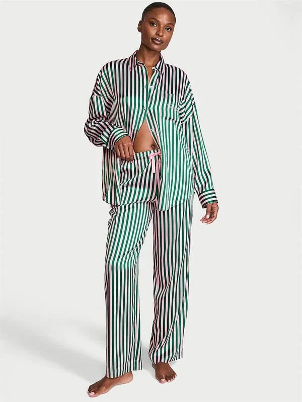 Signature Saten Oversize Pijama Takimi