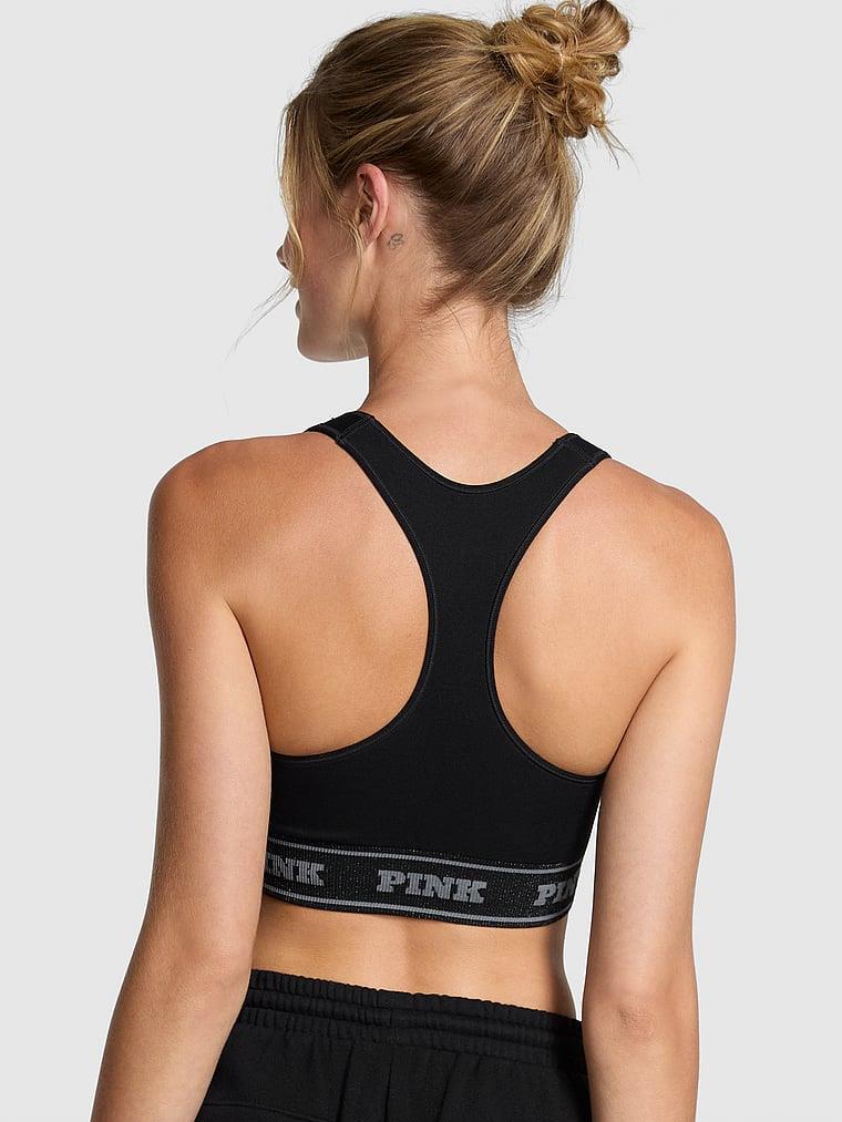 Pink Seamless Cift Tarafli Sporcu Sütyeni arka görünüm