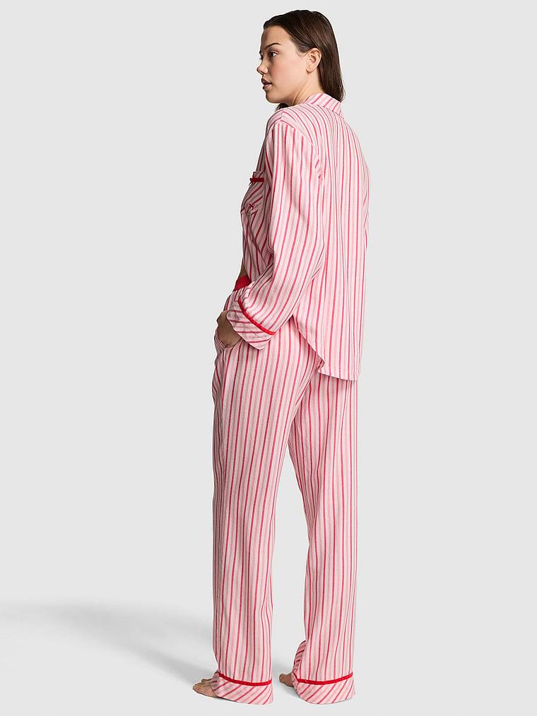 Pink Flanel Uzun Pijama Takimi arka görünümü