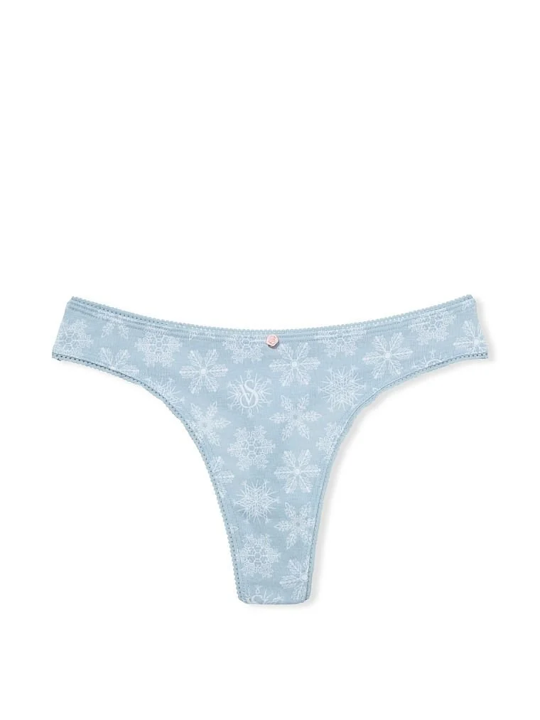 Victorias Secret 100 Pamuk Tanga Kulot arka görünüm
