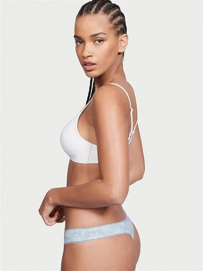Victorias Secret 100 Pamuk Tanga Kulot ön görünüm