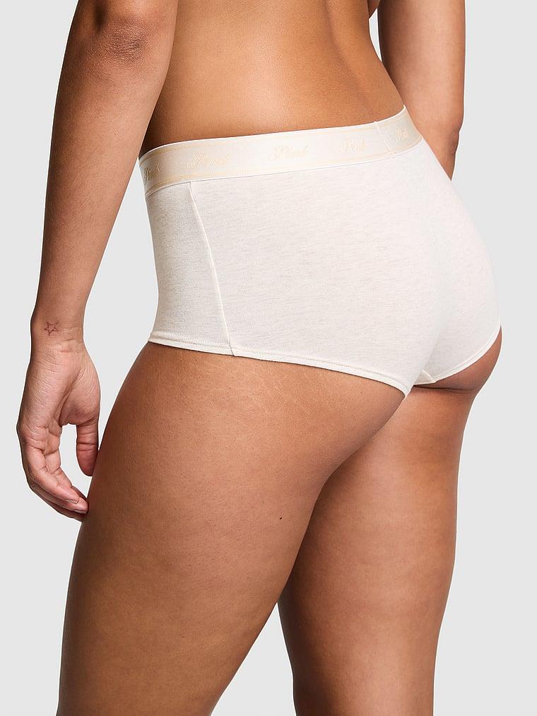 Pink Logolu Pamuklu Boyshort Kulot arka görünümü