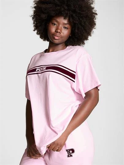 Pink Oversize Kısa Kollu Tisort