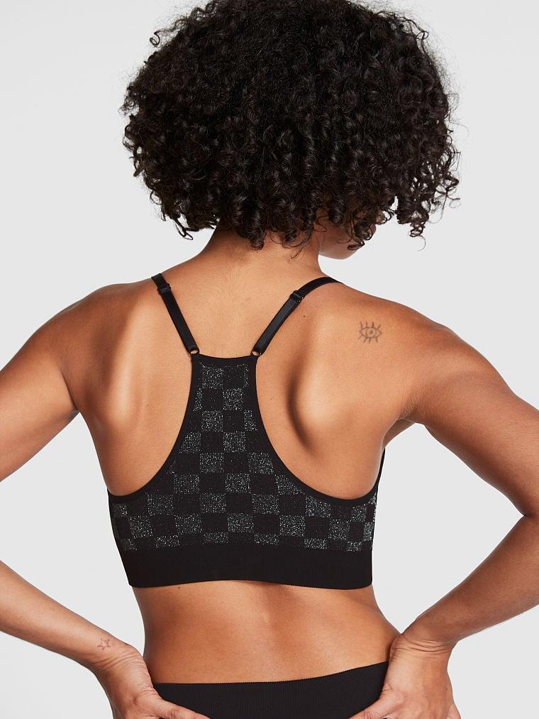 Pink Seamless Hafif Astarli Sporcu Sütyeni arka görünüm