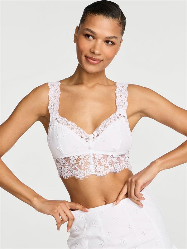 Kelebek Desenli Fisto Ve Dantelli Bralet