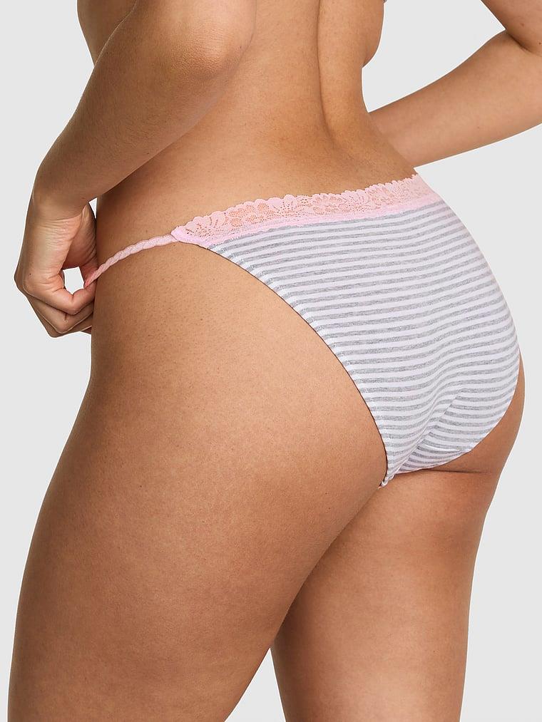 Pink Dantelli Pamuklu Bikini Kulot arka görünümü