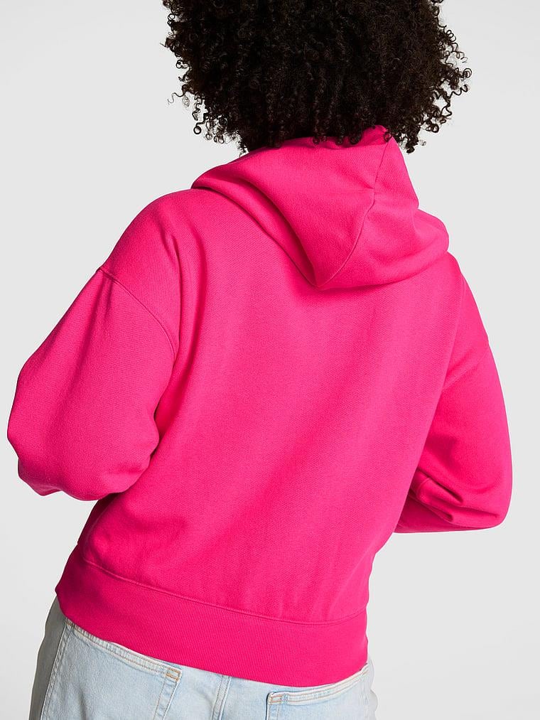 Pink Ivy Kampus Fermuarli Kapusonlu Ust arka görünüm