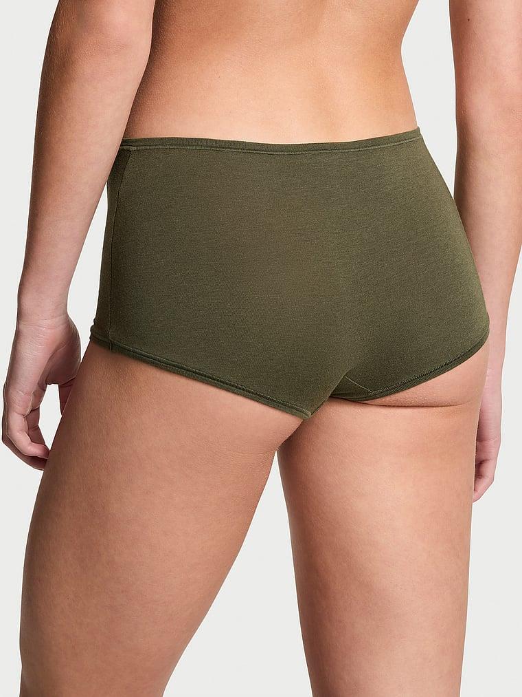 Pink Logolu Pamuklu Boyshort Kulot arka görünüm
