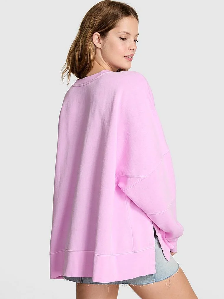 Pink Ivy Yirtmacli Oversize Sweatshirt arka görünüm