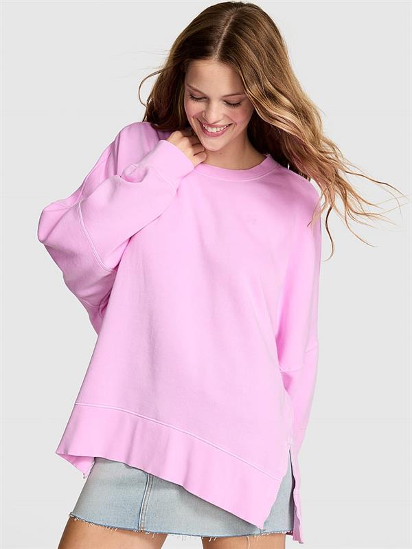 Pink Ivy Yirtmacli Oversize Sweatshirt