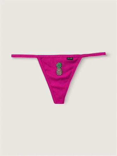 Pink Pamuklu V String Kulot