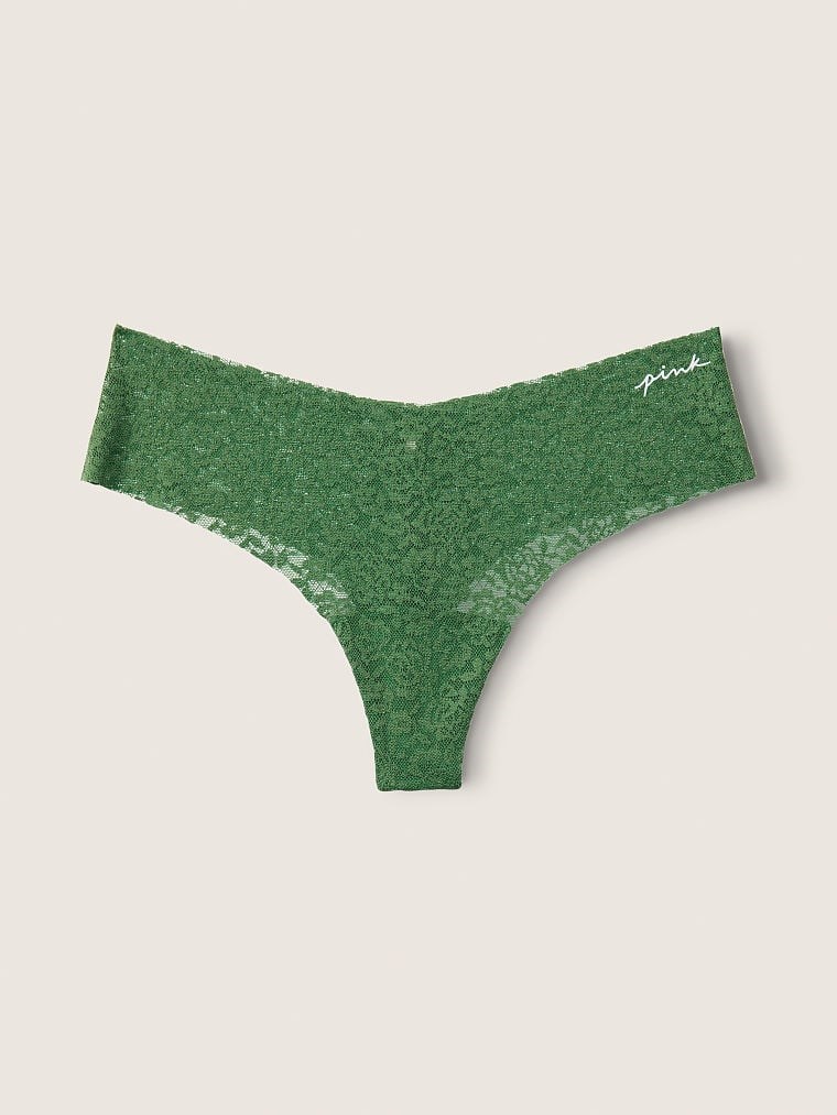 Victorias S Secret Pink Lazer Kesim Yumuşak Dantelli Tanga arka görünümü