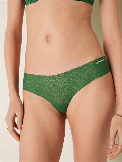Victorias S Secret Pink Lazer Kesim Yumuşak Dantelli Tanga