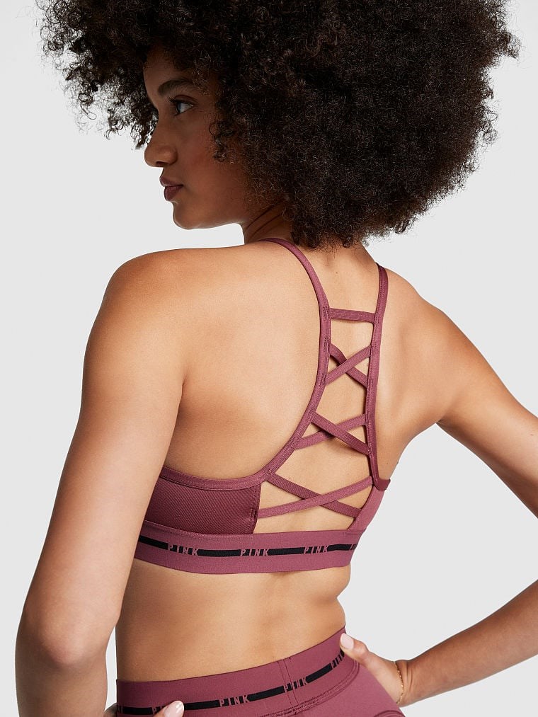 Victorias S Secret Pink Ultimate Hafif Astarli Sporcu Sütyeni arka görünümü