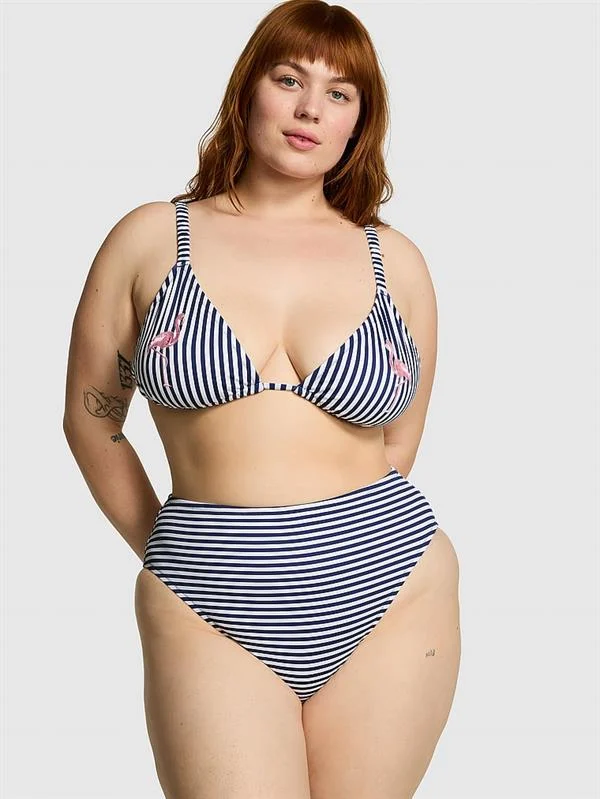 Pink Yüksek Bel Cheeky Bikini Alti