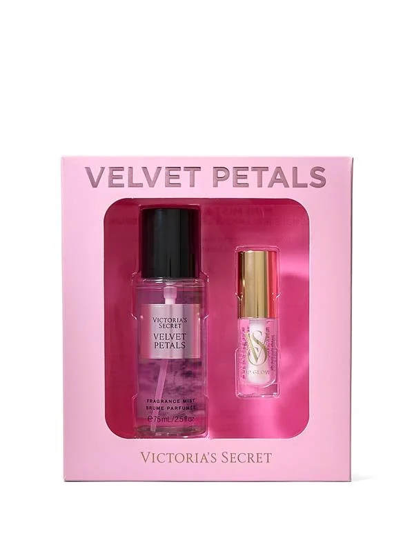 Velvet Petals Vücut Spreyi Clear Dudak Parlaticisi %E2%80%93 Ikili Hediye Seti ön görünüm