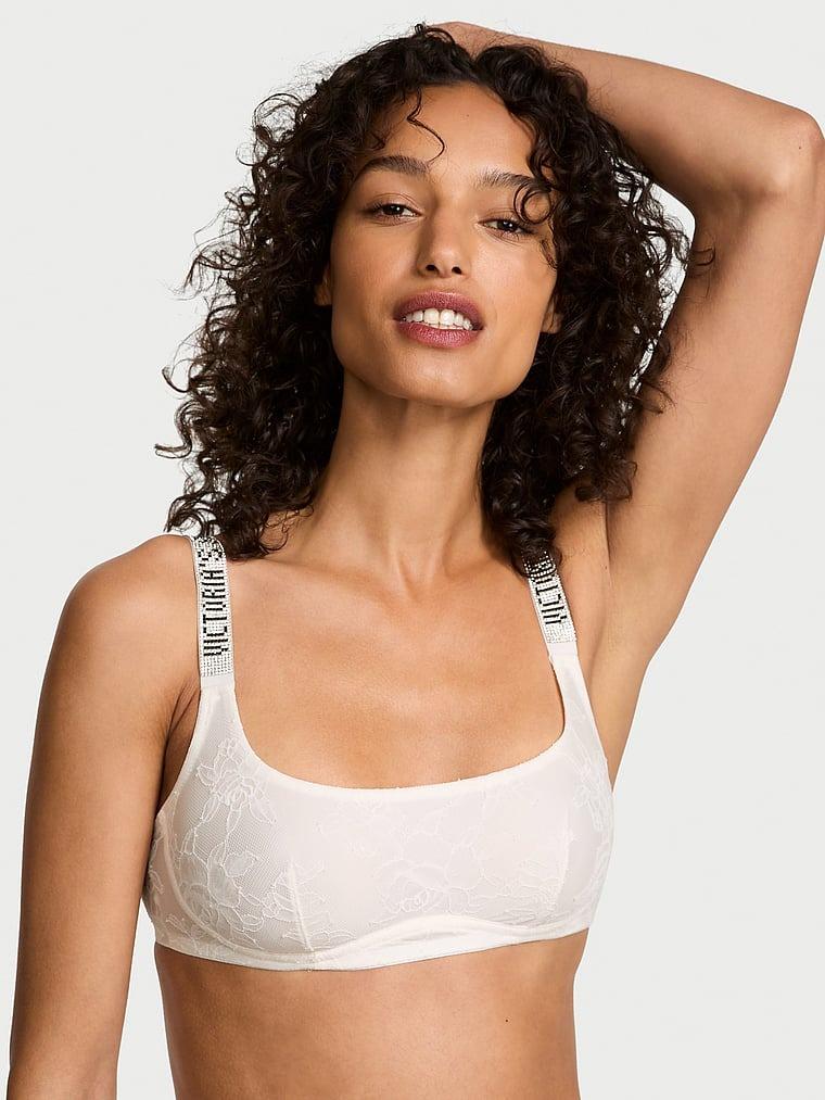 Işıltılı Askili Dantelli Scoop Bralet arka görünüm