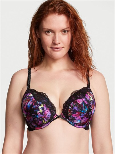 Bombshell 2 Beden Buyuk Gosteren Işıltılı Askili Push Up Sütyen