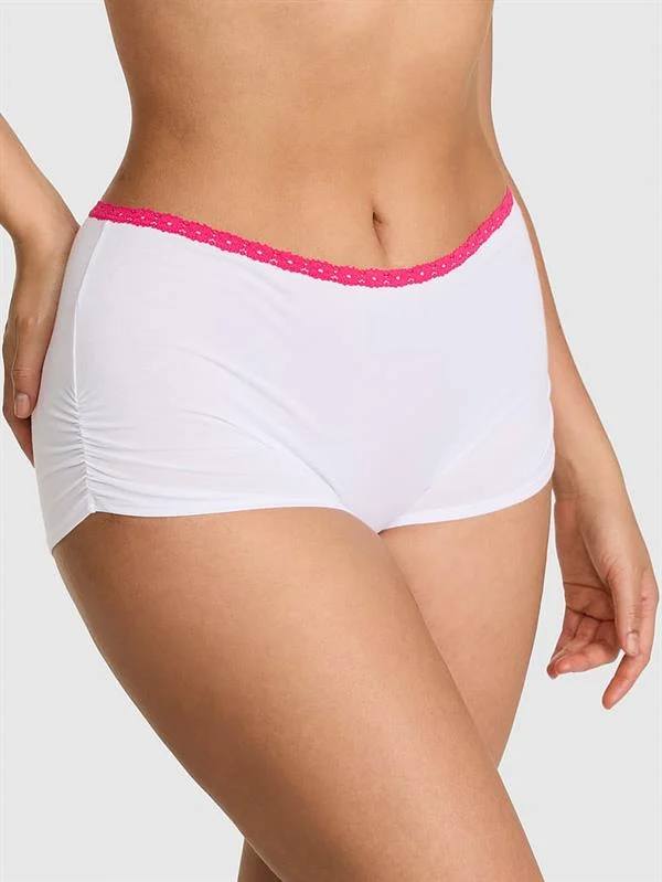 Pink Pamuklu Boyshort Kulot ön görünüm