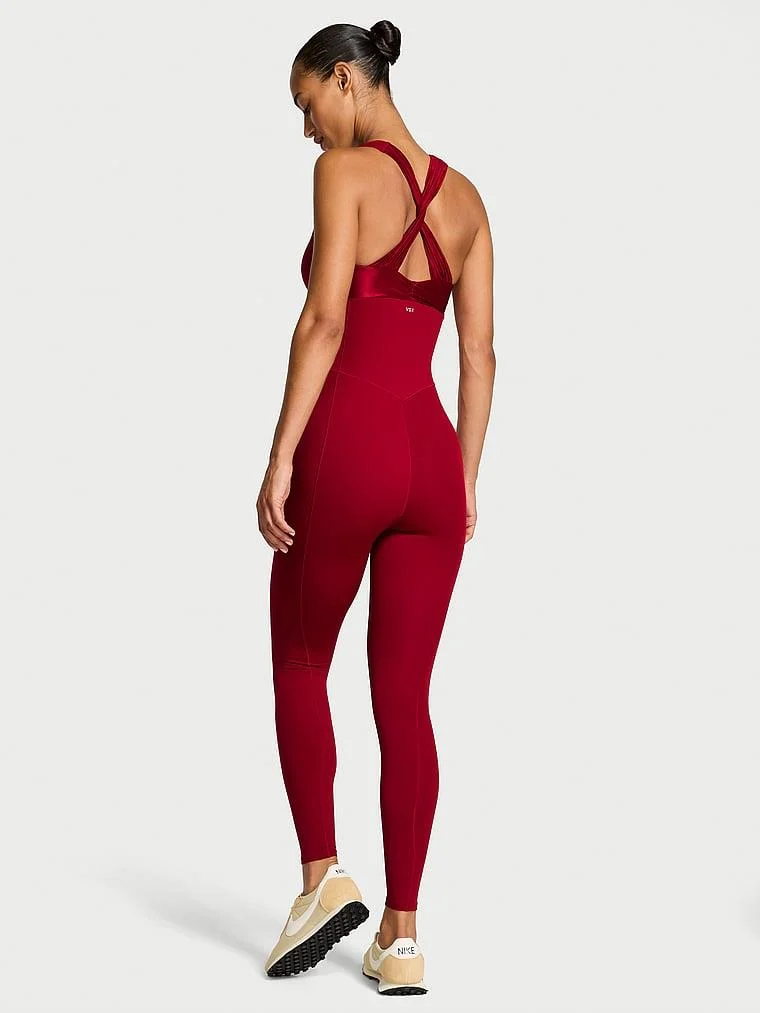 Vsx Elevate Tuxedo Işıltılı Tulum arka görünüm