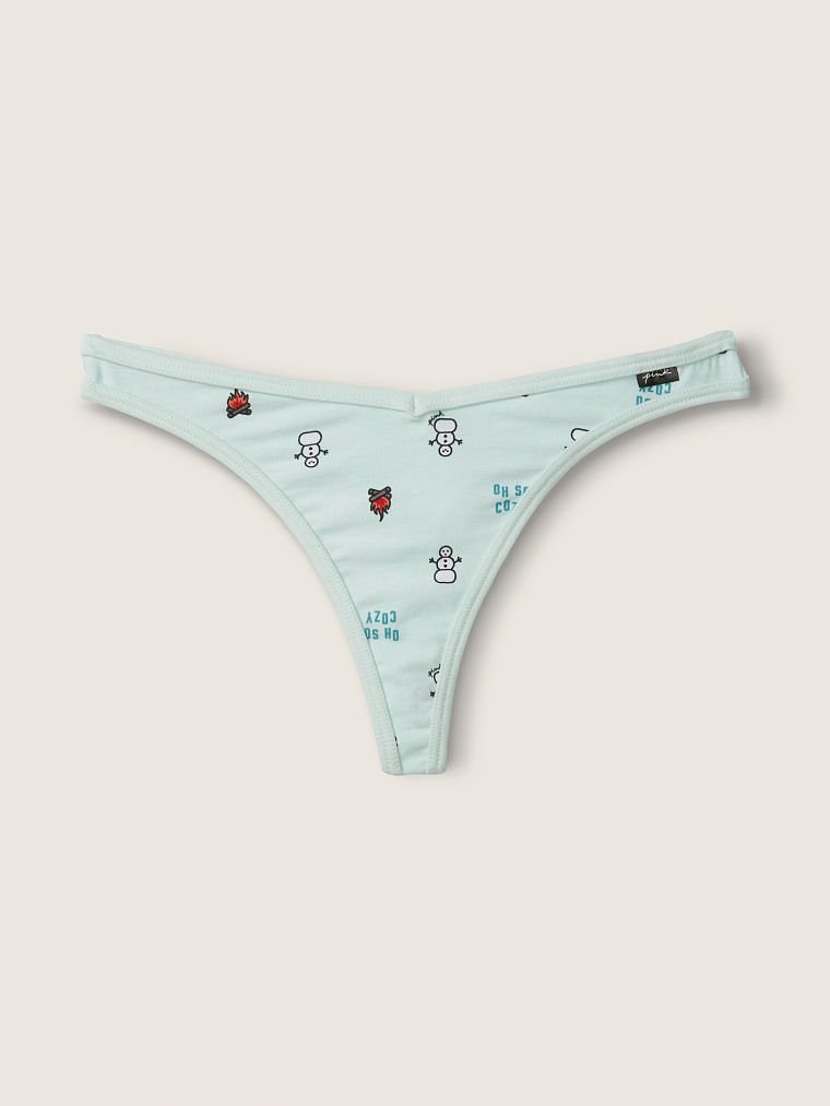Pink Pamuk Tanga Kulot arka görünümü