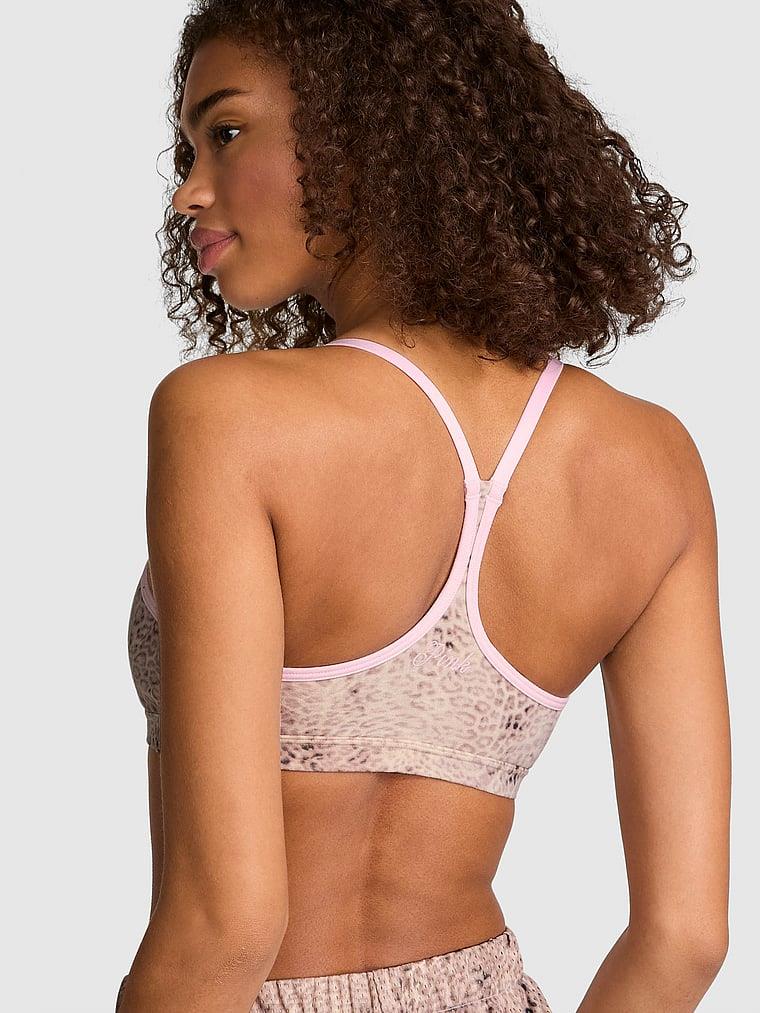 Pink All Day Pamuklu Yuvarlak Yaka Sporcu Sütyeni arka görünümü