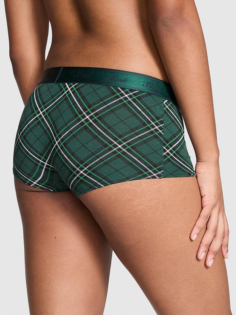 Pink Logolu Pamuklu Boyshort Kulot arka görünüm