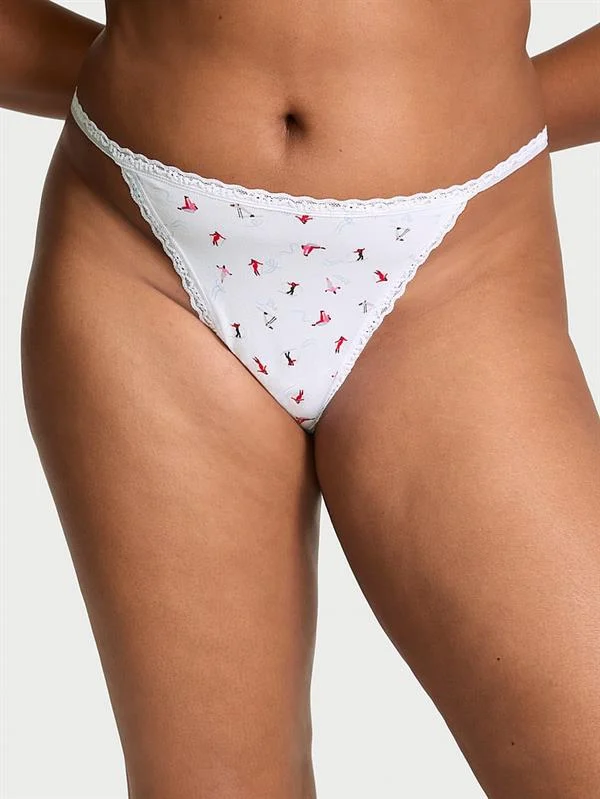 Dantelli Pamuklu V String Kulot