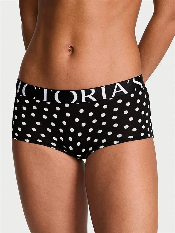 Logo Detayli Pamuklu Boyshort Kulot ön görünüm