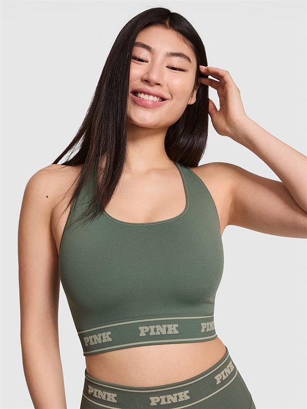 Pink Seamless Cift Yonlu Sporcu Sütyeni